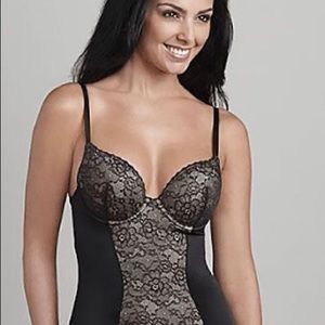 Maiden form black lace slip